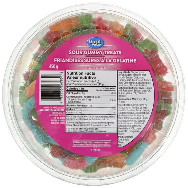Catalog :: Snacks & Candy :: Fruit Snacks :: Great Value Sour Liquid Filled  Fruit Smiles Pouches, 32 Count
