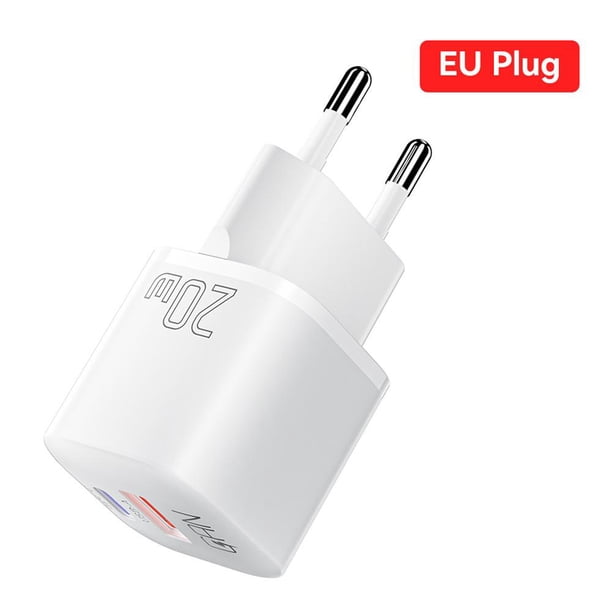 Fuente de alimentación segura de carga rápida PD para teléfonos iPhone Huawei (enchufe blanco de la UE) Ndcxsfigh Para estrenar