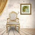 thumbnail image 3 of Pinto, Patricia 20x20 Gold Ornate Wood Framed with Double Matting Museum Art Print Titled - Beach Palm Turquoise Pattern I, 3 of 4