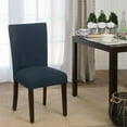 thumbnail image 3 of HomePop Chaise de Salle à Manger d'Appoint Rembourrée Classique Parsons, Bleu Foncé (Ensemble de 1), 3 of 13