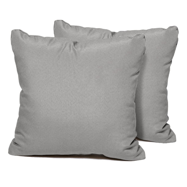 Grey Outdoor Throw Pillows Square Set of 2 - Walmart.com
