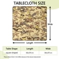 thumbnail image 2 of Desert Camo Beige Pattern Square Fitted Tablecloth with Elastic Edge,Square Table Cover,Washable Elastic Table Cover for Home Kitchen Party Decor 36"x36", 2 of 6