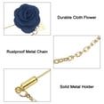 thumbnail image 3 of Uxcell Men Cloth Rose Flower Pin, Suit Lapel Stick Boutonnieres, Navy Blue 1 Pcs, 3 of 6
