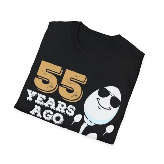 Gag Present 55 Years Ago I Was The Fastest Novelty Graphic Unisex T-Shirt