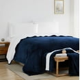 thumbnail image 4 of Southshore Fine Living, Inc. Sherpa Fleece Blanket, Reversible Blue Throw Blanket, 110 X 98, Blue, 4 of 6