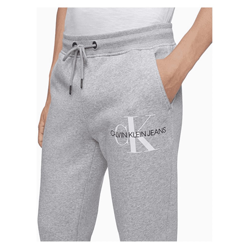 Calvin Klein Men s Monogram Logo Fleece Joggers Gray 2XL Walmart