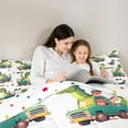 thumbnail image 5 of Castle Fairy Teens Cartoon Dinosaur Full Size Comforter Sets,Cute Truck Car Bedding Sets, 5 of 8