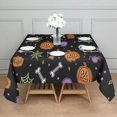thumbnail image 3 of Happy Halloween Square Tablecloth Waterproof Spillproof Tablecolths Horror Pumpkin Ghost Tablecloth for Halloween Party Decorations Favors (60x60 Inch), 3 of 6