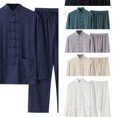 thumbnail image 1 of Men's Suits Slim Fit 2 Piece Suit Set for Men Business Formal Wedding Tuxedo One Button Jacket with Flat Front Pants Solid Color Party Dress Suit, 1 of 9