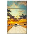thumbnail image 2 of Wildebeests Chemin de Traversée en Soirée - Impression sur Toile Paysage Africain, 2 of 3