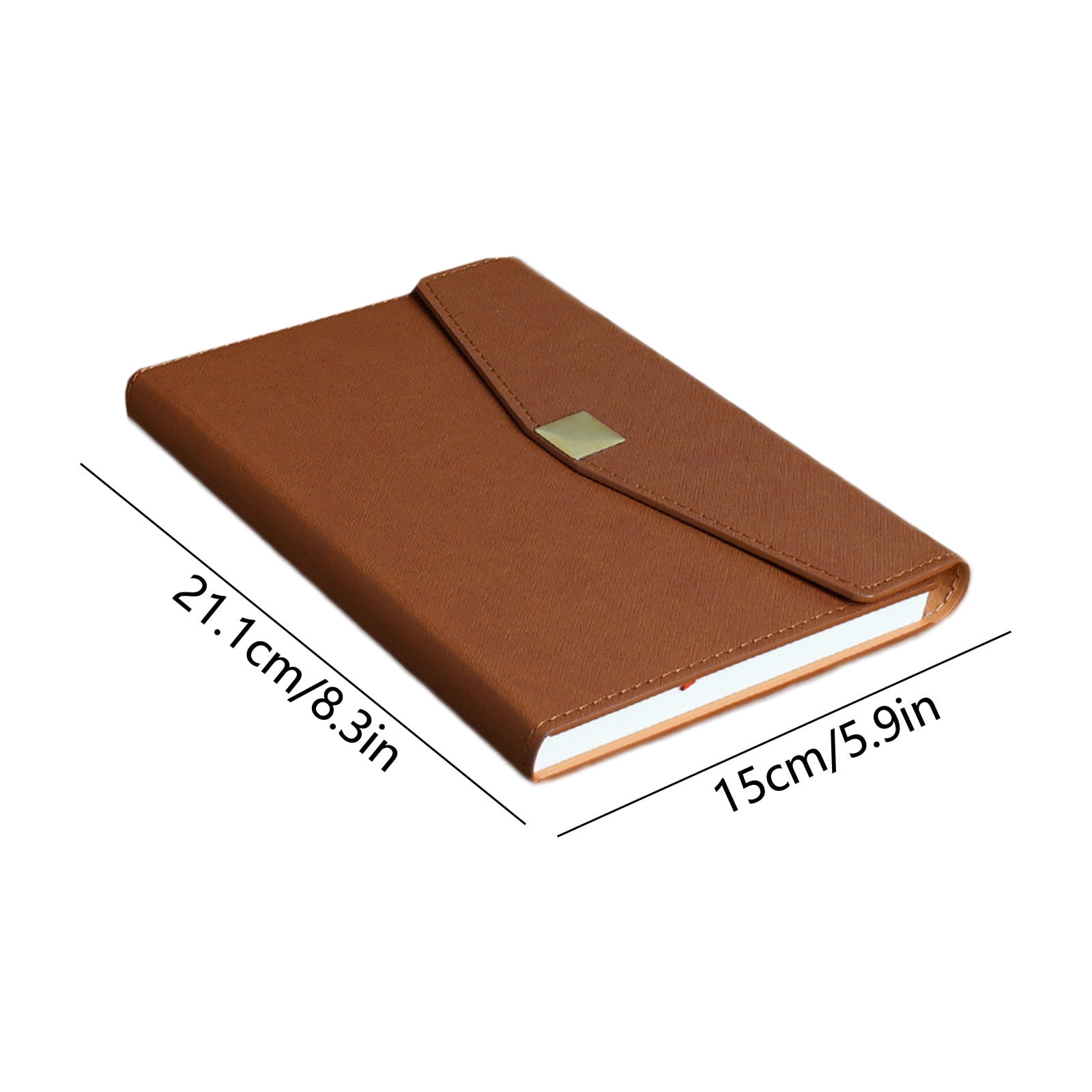 COM1950s Faux Leather A5 Notebook, Metal Ring Binder Notebook With Thick Paper, Refillable Journal For Business And School Use