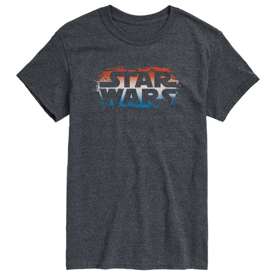 Star Wars - Red White Blue Paint Logo - Men's Short Sleeve Graphic T-Shirt