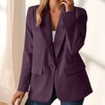 thumbnail image 4 of Casual Blazers for Women 2025 Long Sleeve Open Front Button Notch Lapel Collar Business Casual Work Office Jacket, 4 of 6