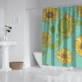 thumbnail image 2 of Sunflower Aesthetic Shower Curtain, Artistic Rustic Farmhouse Floral Waterproof Bathroom Curtain 72x72 Inch, 2 of 5