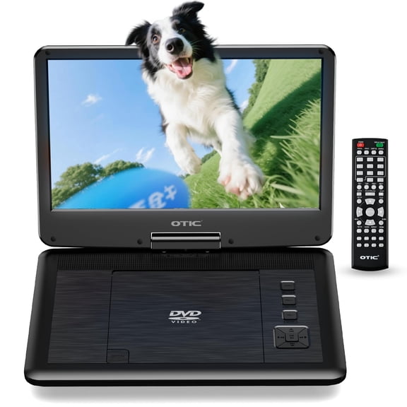 OTIC Portable DVD Player with 11.6" HD Swivel Screen, DVD Player for Car, 3-Hour Rechargeble Battery, Support DVD CD USB SD Card, Remote Control, Black