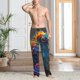 thumbnail image 2 of Fotbe Neon Seahorse Underwater Realm Pantalones de Pijama para Hombre, Pantalones de Dormir, Pantalones de Casa con Cintura Ajustable y Bolsillos-X-Large, 2 of 6