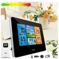 thumbnail image 4 of Estación meteorológica inalámbrica digital Reloj despertador Snooze con sensor inalámbrico para exteriores, pronóstico del tiempo Termómetro digital Higrómetro Barómetro Temperatura Medidor de humedad Adepaton LL-0148, 4 of 6