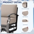 thumbnail image 6 of ALAULM 5 Pieces Aluminum Outdoor Patio Furniture Set, 4 Seats Patio Conversation Sets with 48" Round Propane Fire Pit Table,Metal Furniture Set with Thick Cushion,Sand, 6 of 9