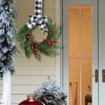 thumbnail image 5 of Christmas Wreaths for Front Door Mini Artificial Christmas Wreath Pine Greenery Small Hanging Wreath With Berry Accent for Shelf Home Window Door DIY Xmas Holiday Party Decor 1Pcs, 5 of 6