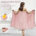 thumbnail image 2 of Women Adjustable Bath Towel Wrap,Soft Body Wraps Dress with Hair Towel for Shower,Super Absorbent and Quick Drying (Pink), 2 of 6