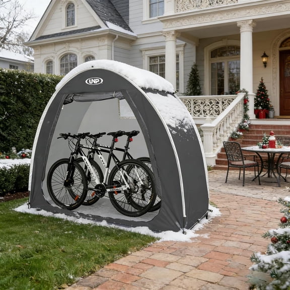 UNP Bike Storage Shed Tent - Portable Outdoor Bike Storage Tent with 210D Oxford Thick PU4000 Waterproof for 1/2/3/4 Bikes