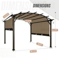 thumbnail image 2 of EAGLE PEAK 11.4 x 11.4 FT Outdoor Pergola with Retractable Shade Canopy, Wood Grain Frame, Tan Top, 2 of 6