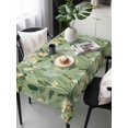thumbnail image 2 of Green Summer Botanical Rectangle Tablecloth, Yellow Spring Floral Waterproof & StainResistant Tablecloth, Washable Oil-proof Table Cover for Dining/Party/Wedding/Camping/Buffet 54x108 In, 2 of 9