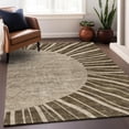 thumbnail image 6 of HomeRoots 655362 3 x 5 ft. Brown & Beige Abstract Transitional Washable Machine Made Rectangle Area Rug with UV Protection, 6 of 9
