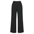 thumbnail image 5 of JUSLIO Women Pants Linen Loose with Pockets Fashion Casual High Waist Straight Pants, 5 of 7