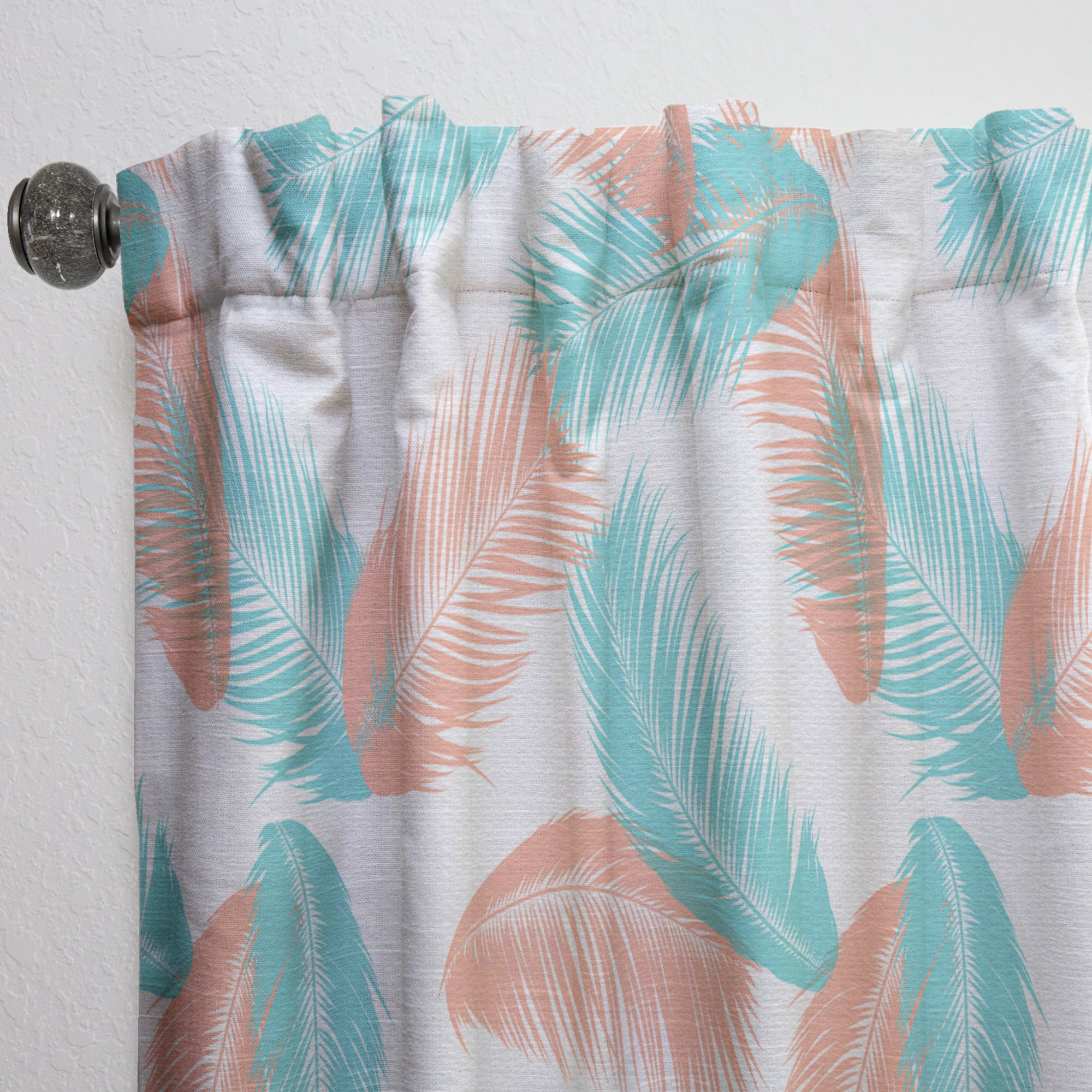 Designart 'Tropical Retro Foliage II' Mid-Century Modern Curtain Panel