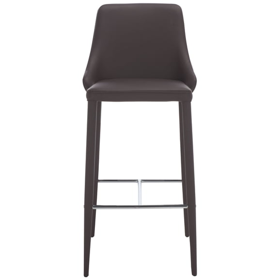Safavieh Summerset Modern Mid Back Scoop Barstool, Brown
