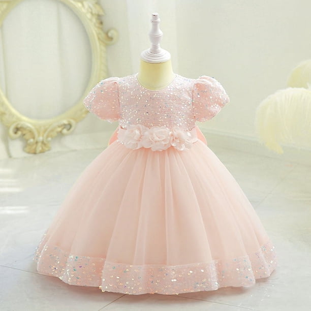 Vestido de niña de un año, vestido de princesa, vestido de niña de las flores, vestido de novia, falda abullonada, Europa y Estados Unidos, falda de pastel