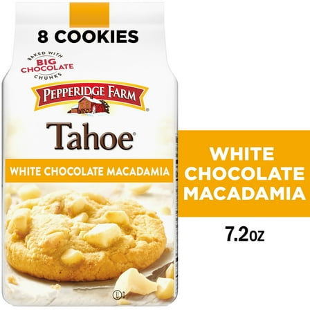 Pepperidge Farm Tahoe Crispy White Chocolate Macadamia Nut Cookies, 7.2 oz Bag (8 Cookies)
