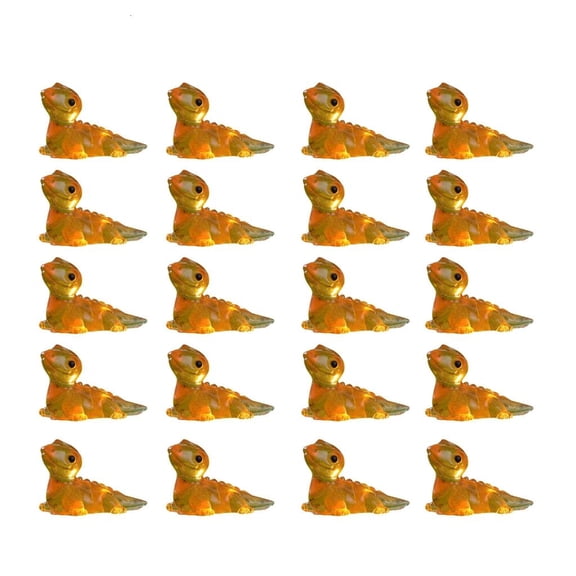 lanema 20Pcs Lizards Small Figurines Microlandscape Resins Animal Glowing in Dark Miniatures Garden Decorations