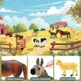 thumbnail image 2 of Juego de animales de granja de juguete BOLZRA con 2 tractores, camión y caja de almacenamiento, 2 of 7