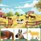 thumbnail image 2 of Juego de animales de granja de juguete BOLZRA con 2 tractores, camión y caja de almacenamiento, 2 of 7