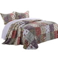 thumbnail image 1 of Juego de colchas Benzara Chicago King Patchwork con estampado jacobino, 1 of 5