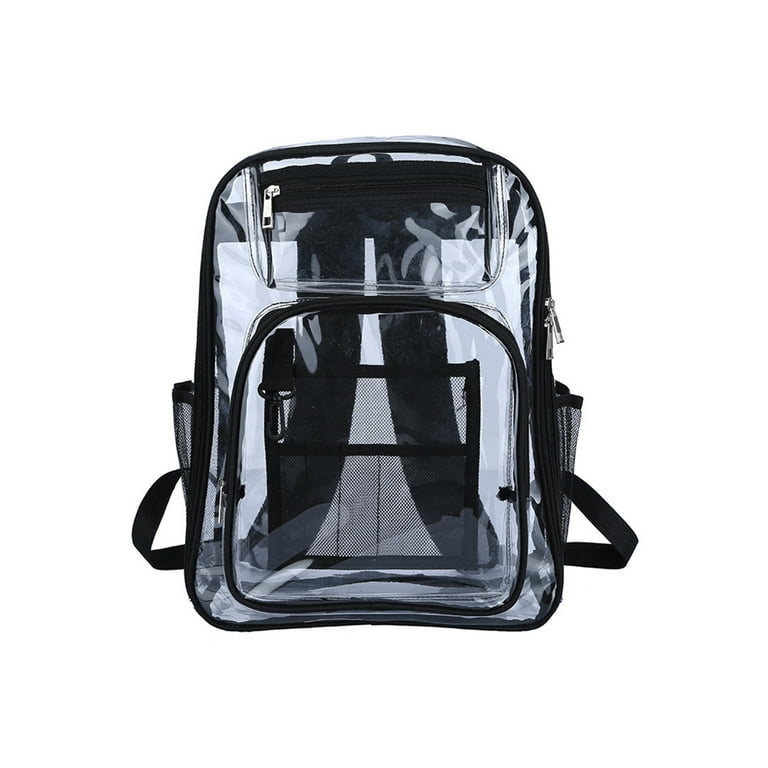  Clear Backpack, Heavy Duty Transparent Bookbag for Girls  Women, Cute School See Through Backpacks for Teens Elementary - Black