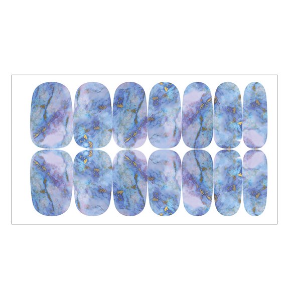 Nail Stickers Art Style 3D Self-Stick Full Wraps Glitter Polish for Nail Designs