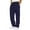 Navy, variant on Chiccall Mens Casual Pants Colorblock Wide Leg Outdoor Hiking Joggers Loose Fit Lightweight Elastic Waist Drawstring Lounge Sweatpants
