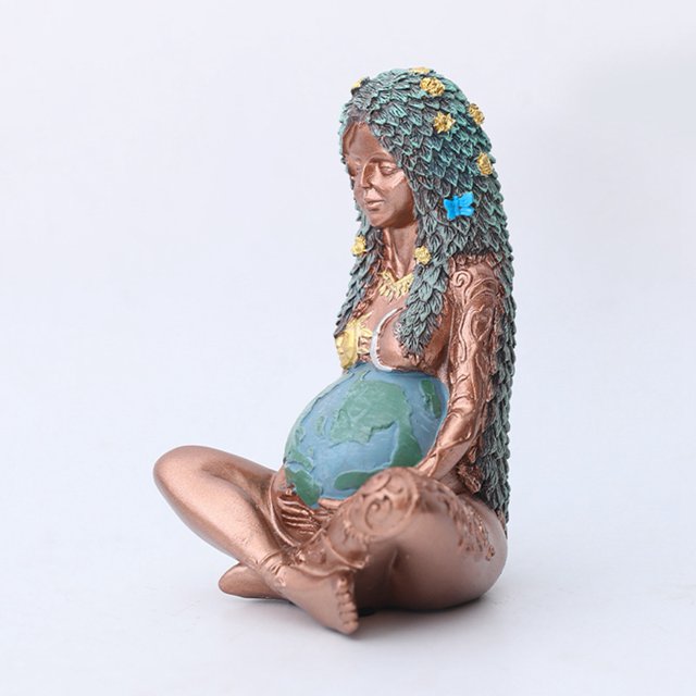Estatua de arte de resina, estatua de la diosa madre tierra, regalo para el día de la madre embarazada, estatua de la diosa madre tierra, durabilidad extendida