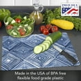 thumbnail image 2 of Cut N' Funnel "Blues" Flexible Plastic Cutting Board Mat, 2 of 7