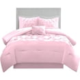 thumbnail image 4 of DNG Creations 5 Piece Luxurious Half Pinch Pleated Comforter Long Lasting 100% Egyptian Cotton, 800 TC 550 GSM All Season ( King/Cal King Size ) Solid Baby Pink Colour, 4 of 8