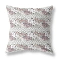 thumbnail image 5 of Lily Garden Stripes Indoor/Outdoor Fabric Pillow in Gray Pink 20x20, 5 of 8