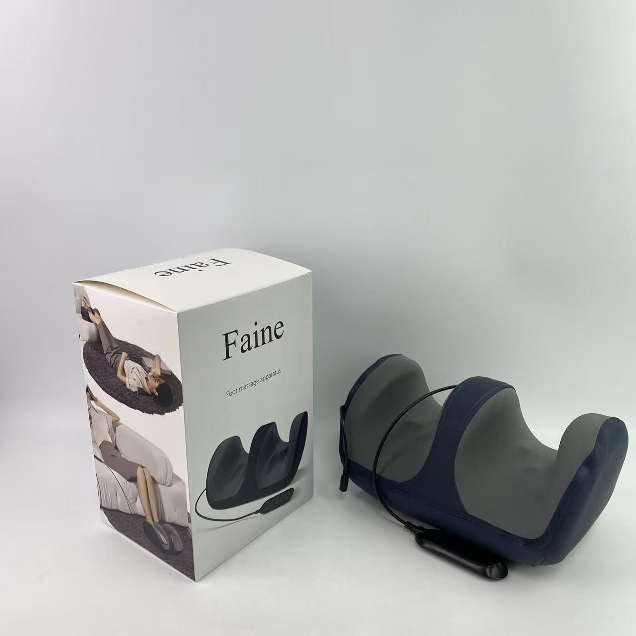 Faine Foot massage apparatus, feet,Foot Massager Machine with Heat, Shiatsu Foot and Calf Massager with Remote, Offer Deep Kneading Rolling Ankle, Leg Massage, Fits Up to US Men Feet Size 14
