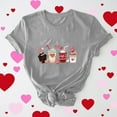 thumbnail image 2 of VKOYWKM Love Heart Tops Women Valentine's Day T-Shirts Heart Graphic Tees Holiday Crewneck Tops Casual Short Sleeve T Shirts Valentine Gift Top Spring Fashion, 2 of 6