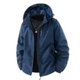 thumbnail image 1 of WRKEKC Manteau Coupe-Vent Tactique pour Homme Léger Résistant à l'Eau Imperméable à Capuche avec Poches Zippées pour la Randonnée en Plein Air et la Protection Coupe-Vent Quotidienne Bleu TTG, 1 of 2