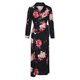 thumbnail image 1 of Vestido largo informal con dobladillo dividido y cordón de solapa con estampado de mangas largas sexy para mujer Pompotops hdfakjf9371, 1 of 8