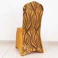 thumbnail image 2 of BalsaCircle Spandex Gold Black Stretchable Banquet Chair Cover with Wavy Embroidered Sequin Party Events Decorations, 2 of 8