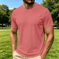 thumbnail image 6 of Yuanlook Men's Crew Neck Short Sleeve Solid T-Shirt, Slim Muscle Fit Daily Basic Casual Top XXS-XXL, 6 of 8